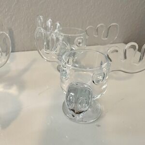 National Lampoons Christmas Vacation Marty Moose Eggnog Mugs Set of 4 Glass